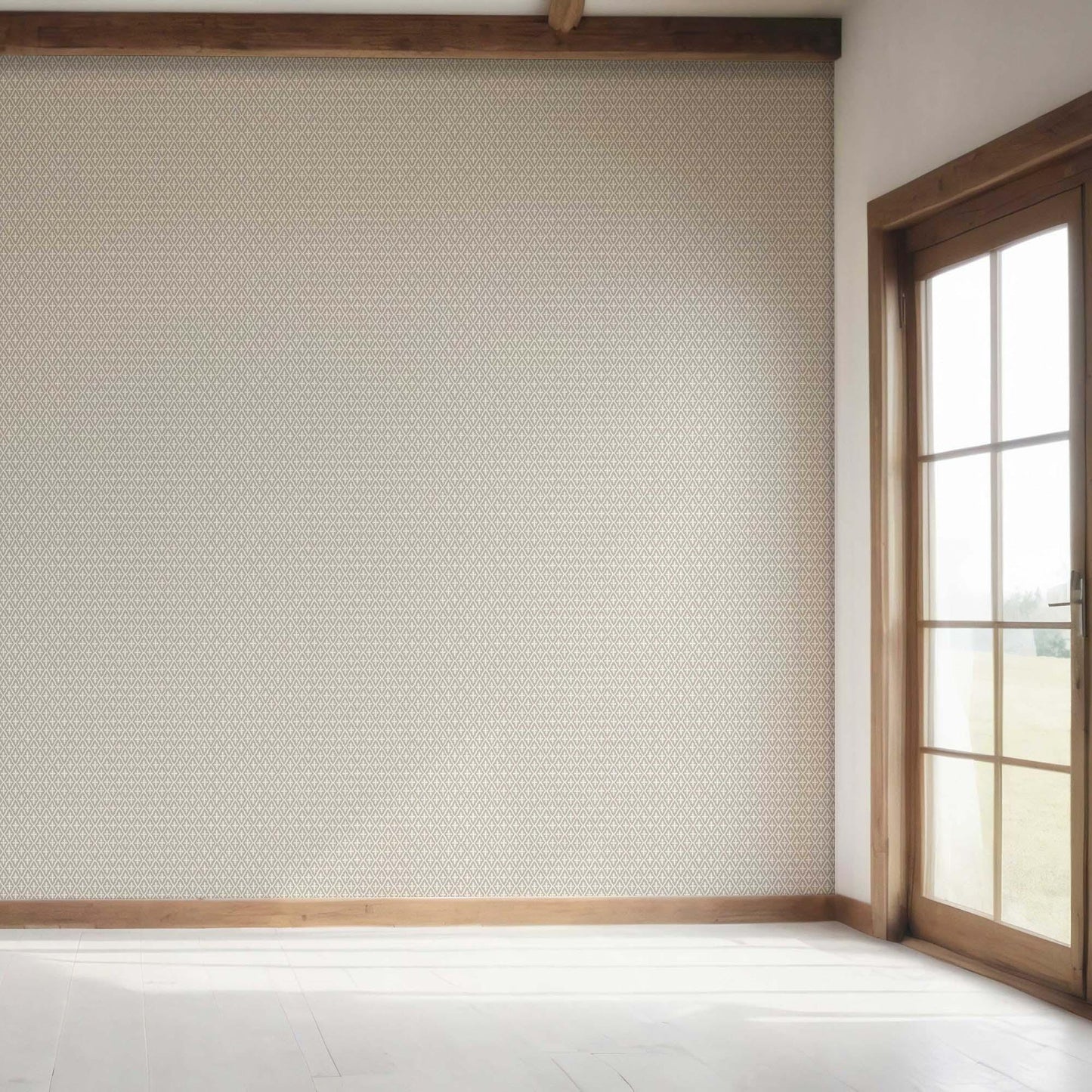 Mughal Grid Wallpaper - Pebble Dusk