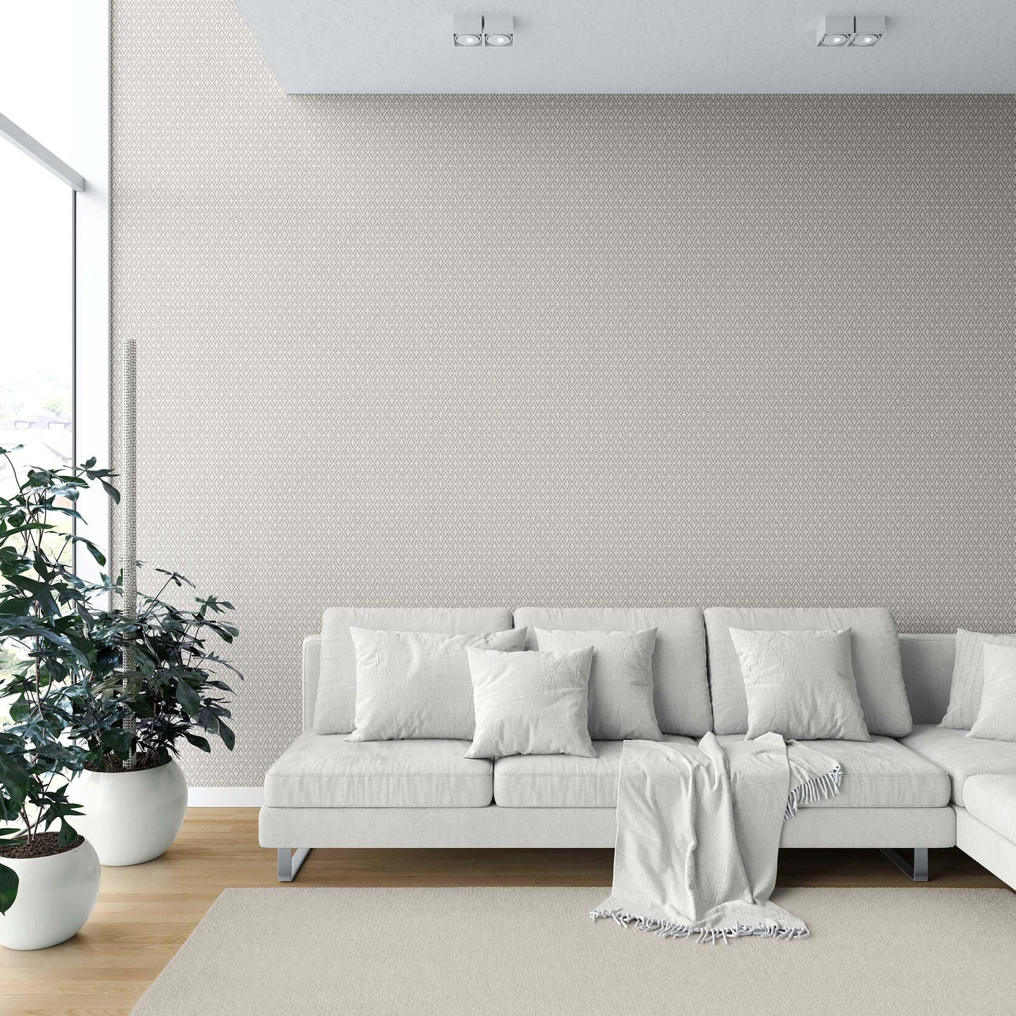 Mughal Grid Wallpaper - Pebble Dusk