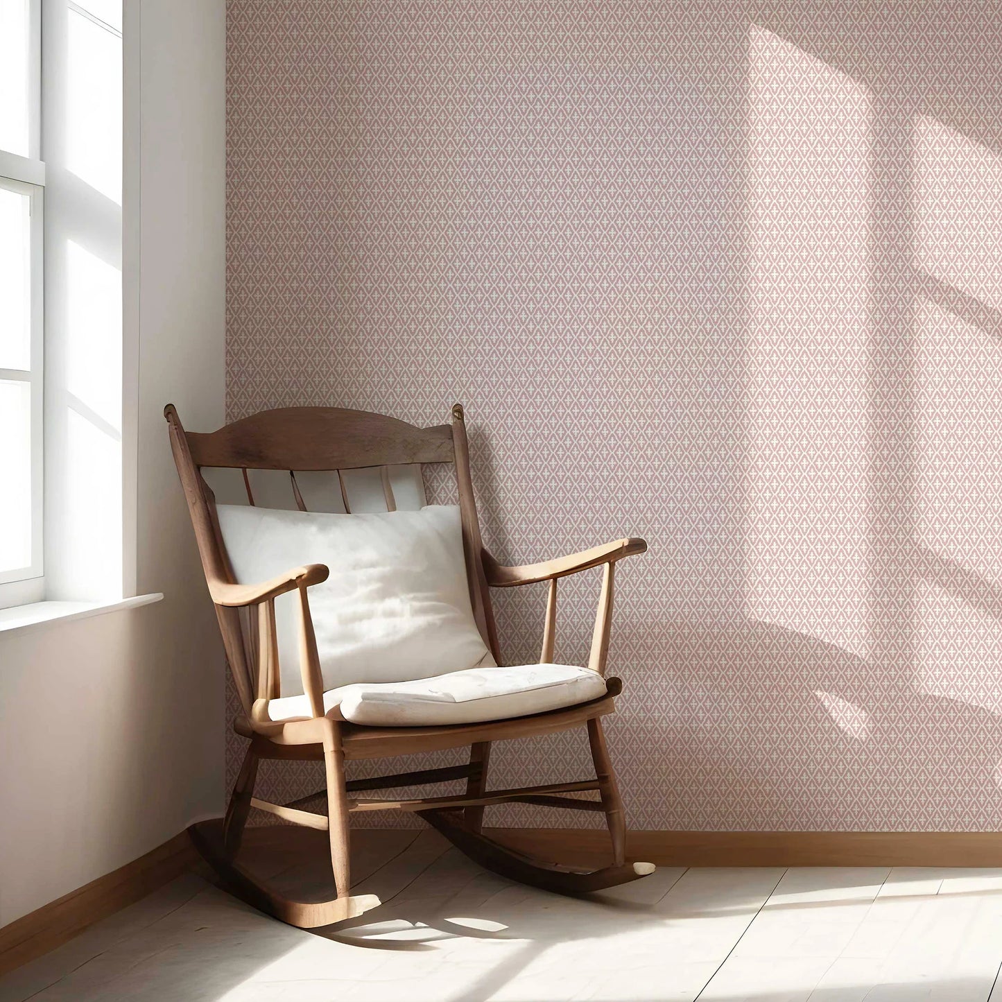 Mughal Grid Wallpaper - Clay Blush