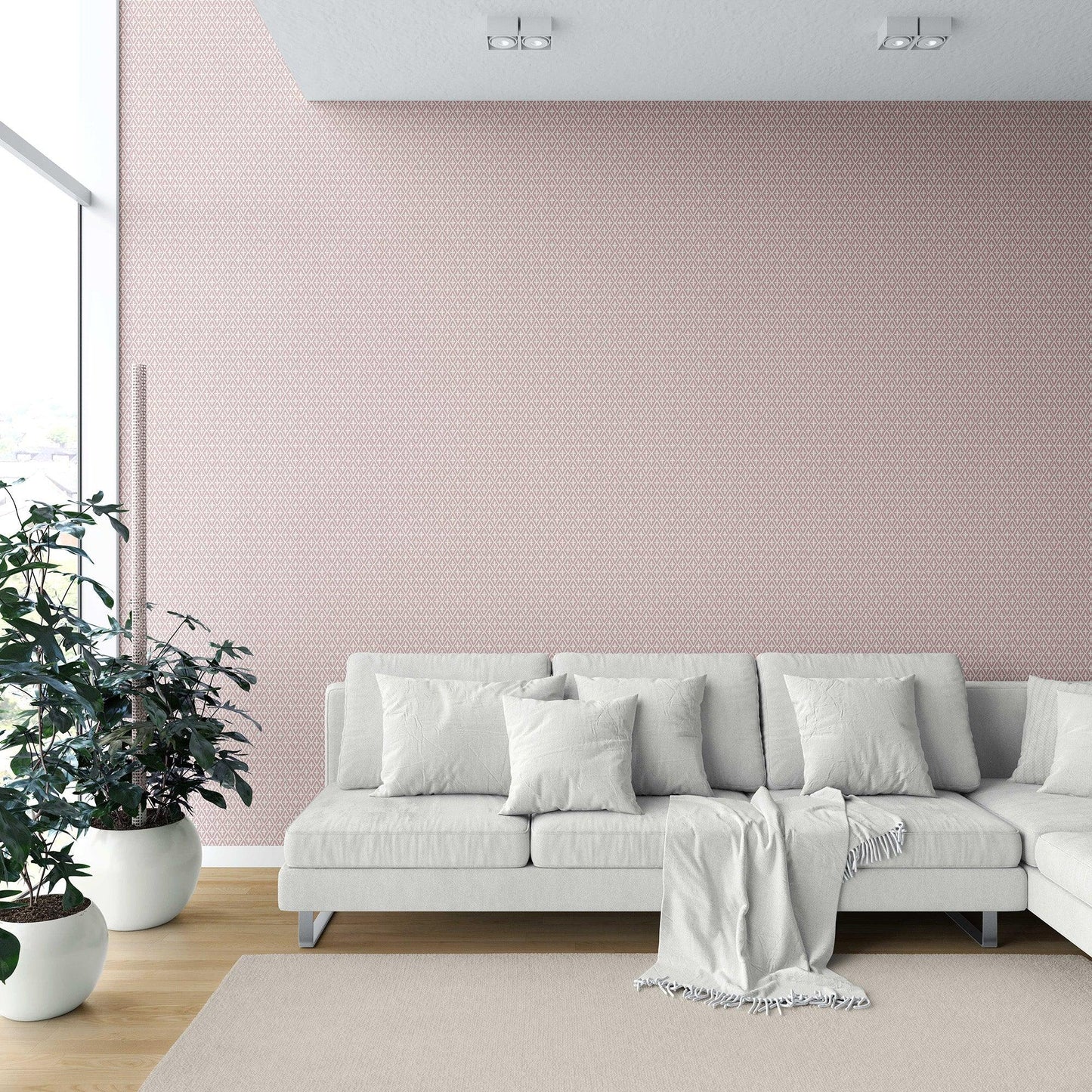 Mughal Grid Wallpaper - Clay Blush