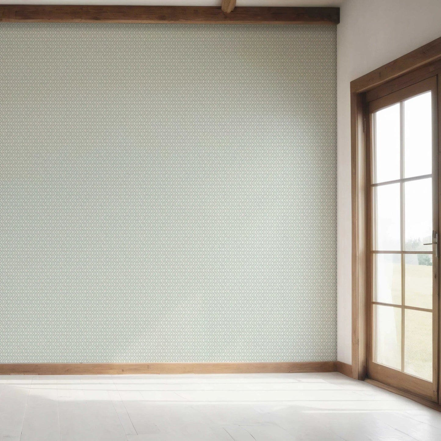 Mughal Grid Wallpaper - Verdigris Veil