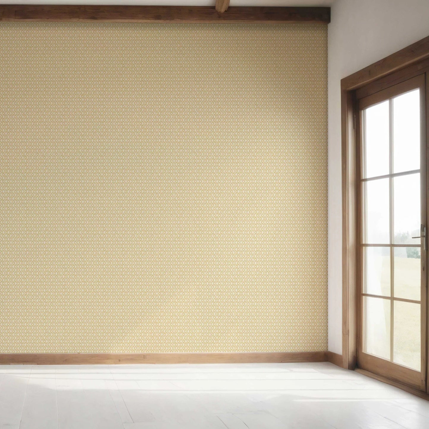 Mughal Grid Wallpaper - Caramel Stone