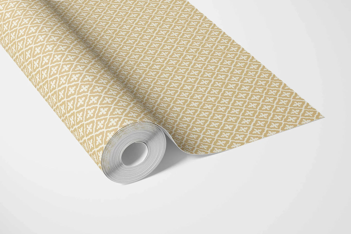 Mughal Grid Wallpaper - Caramel Stone