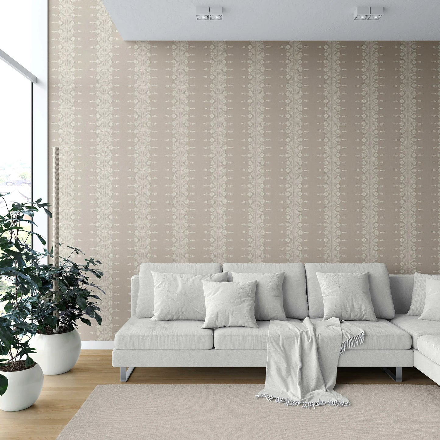 Zari Lineage Wallpaper - Tusk Beige