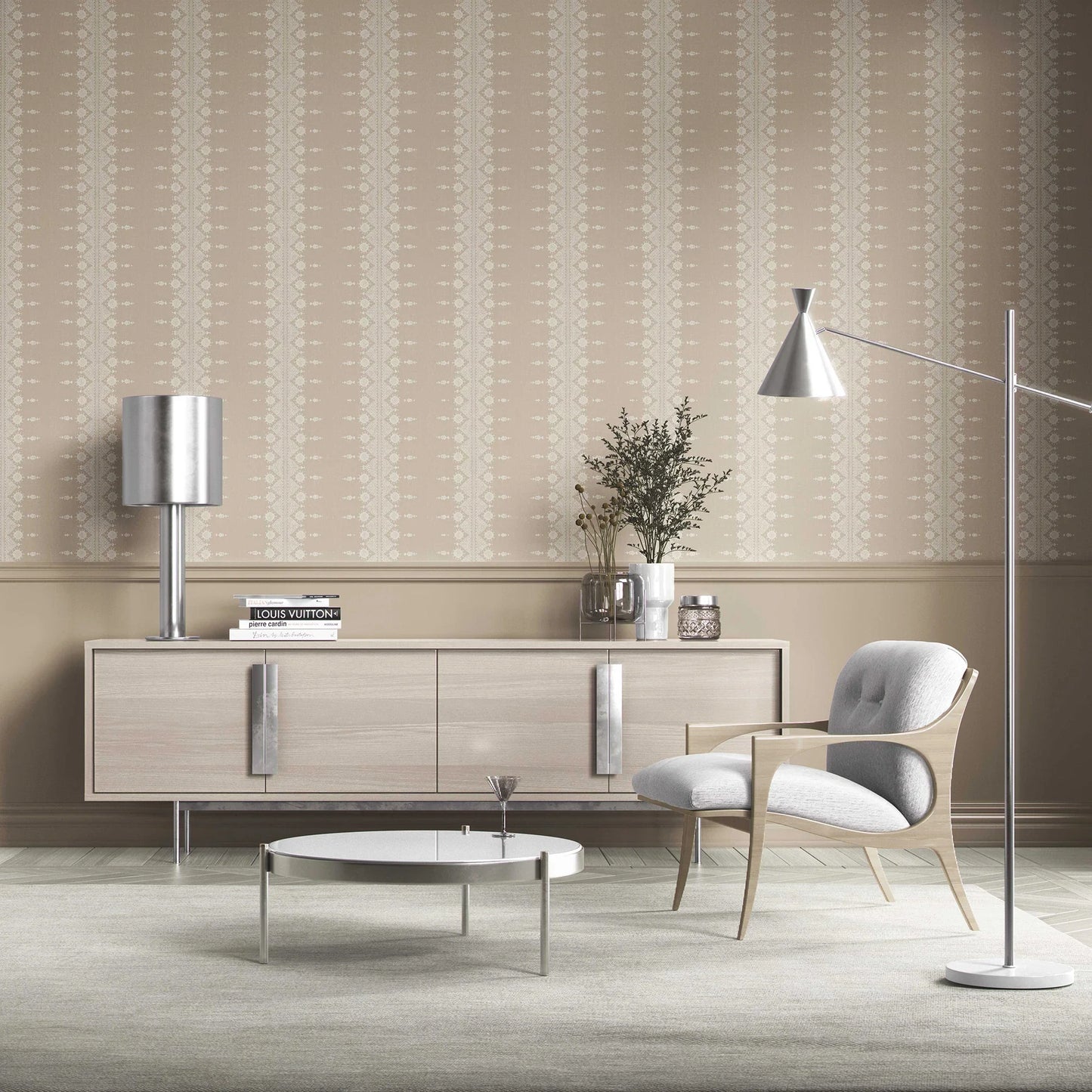 Zari Lineage Wallpaper - Tusk Beige