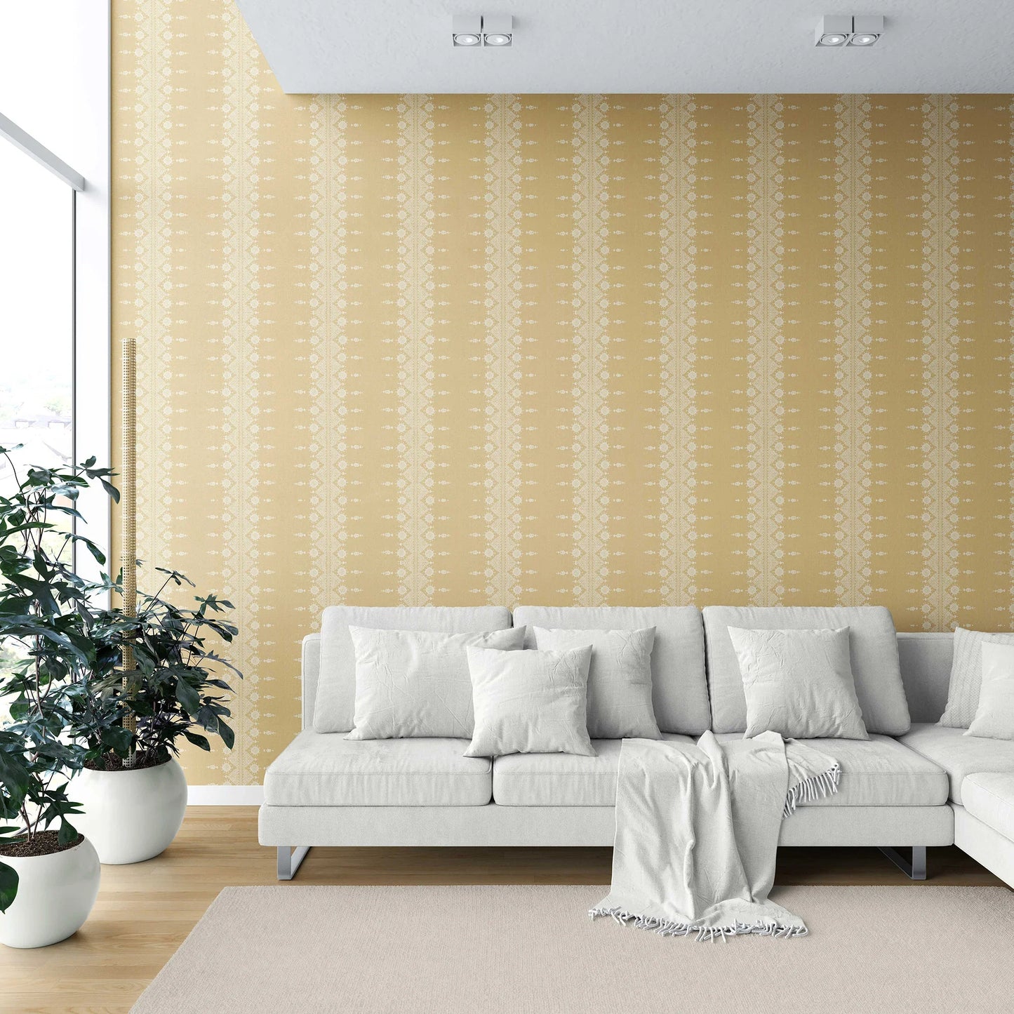 Zari Lineage Wallpaper - Ochre Bloom