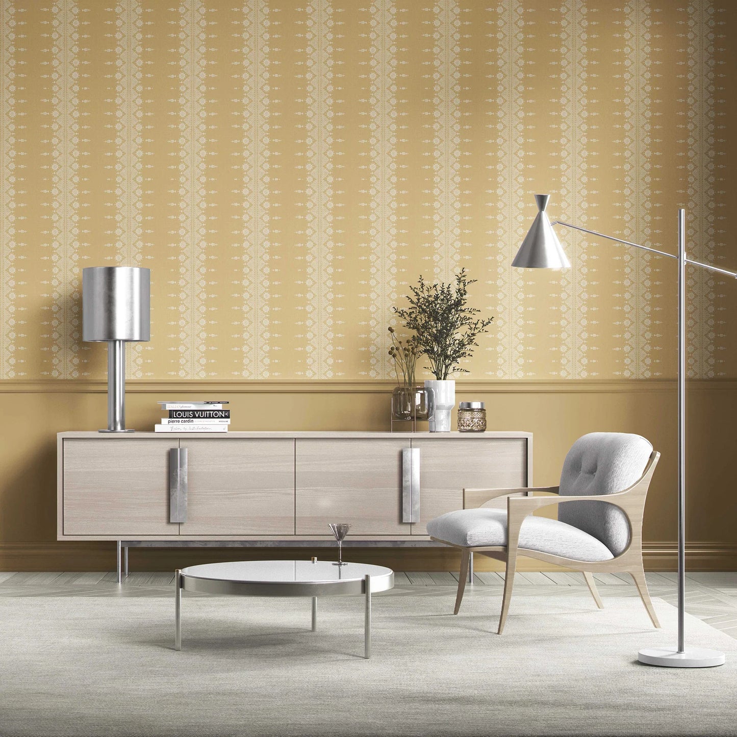 Zari Lineage Wallpaper - Ochre Bloom