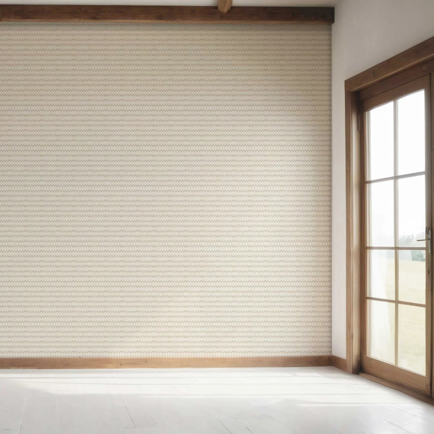 Ikat Reverie Wallpaper - Apricot Cream