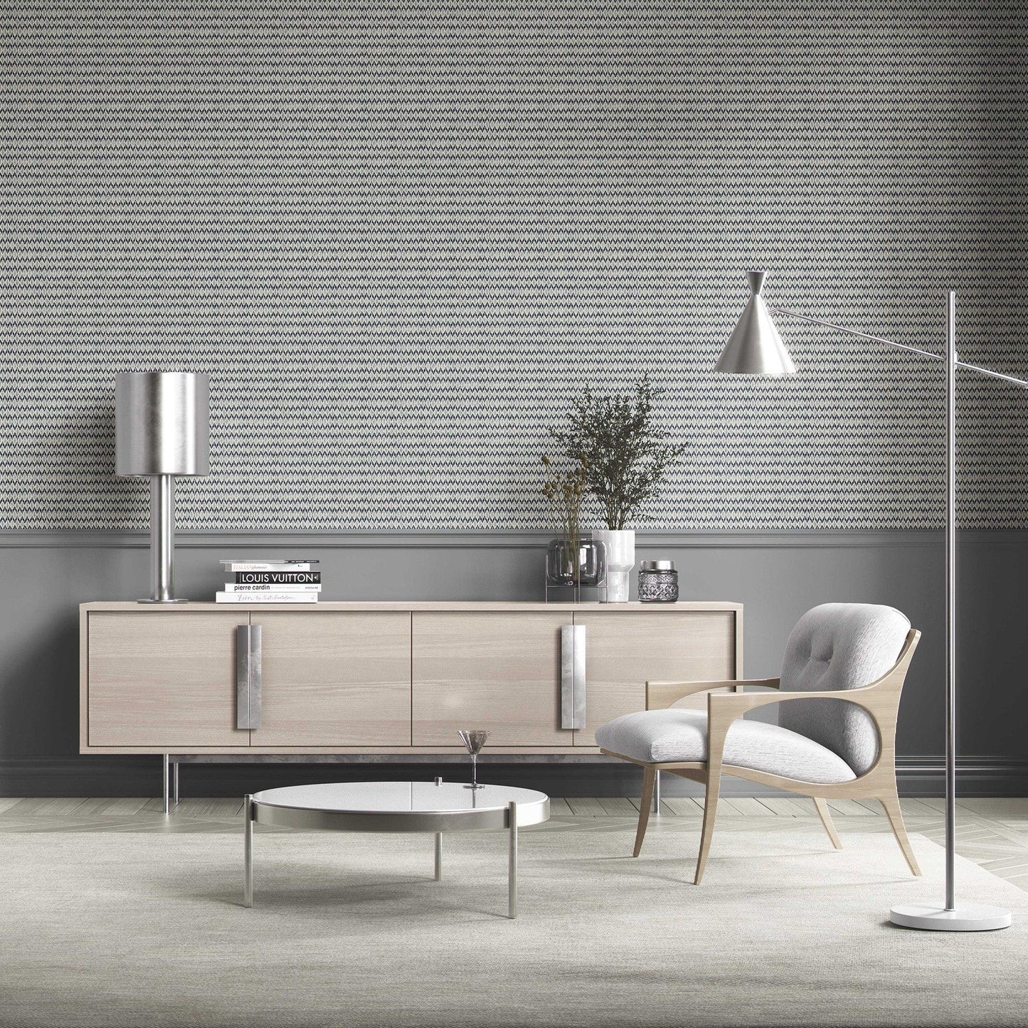 Ikat Reverie Wallpaper - Midnight Mirage