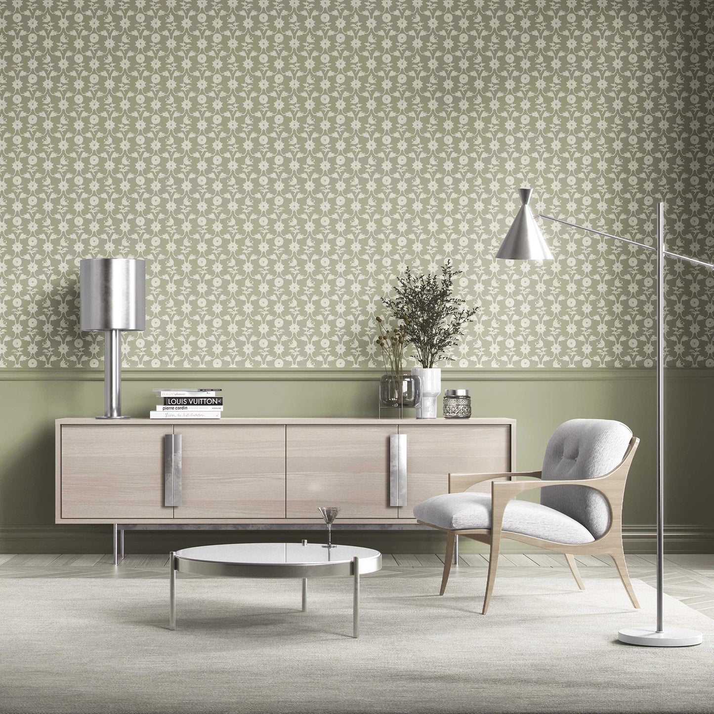 Wild Bloom Wallpaper - Olive Thicket
