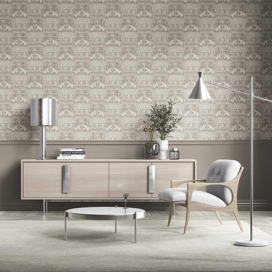 Elephant Grove Wallpaper - Dusted Cocoa