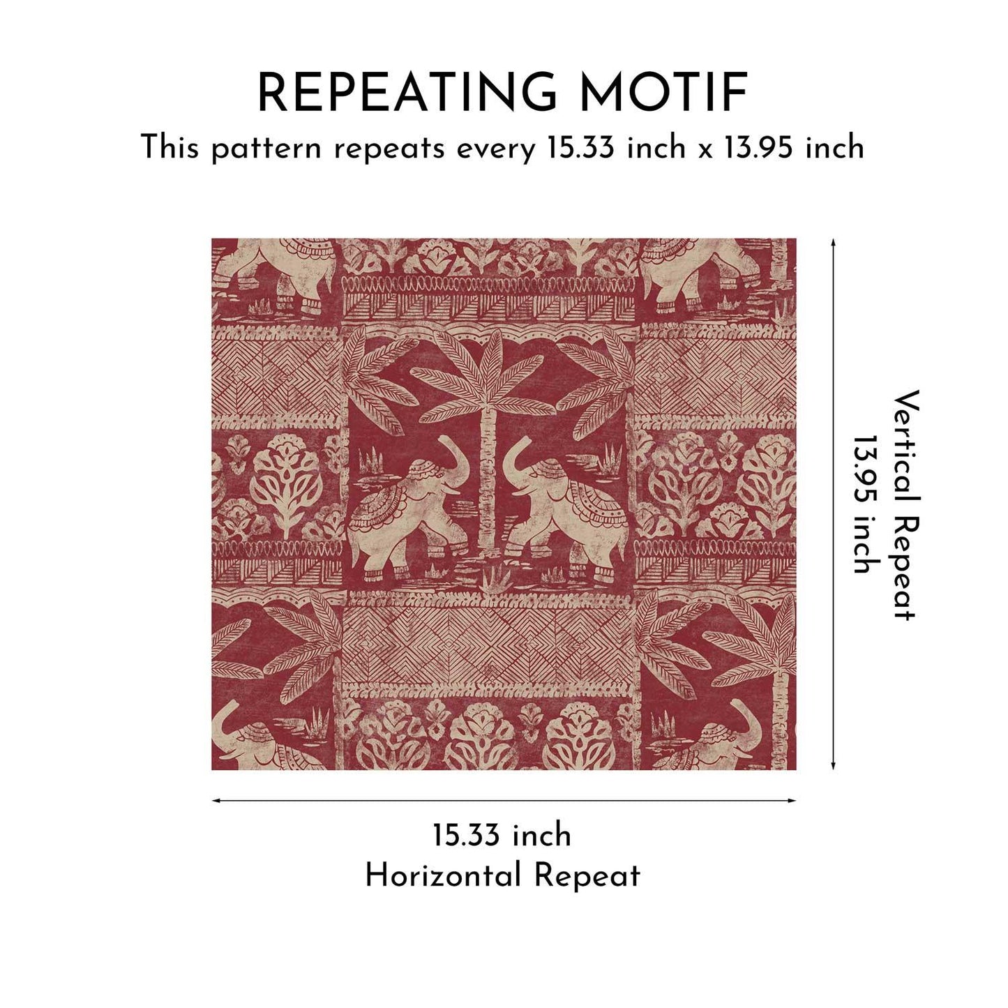Elephant Grove Wallpaper - Cranberry Bark