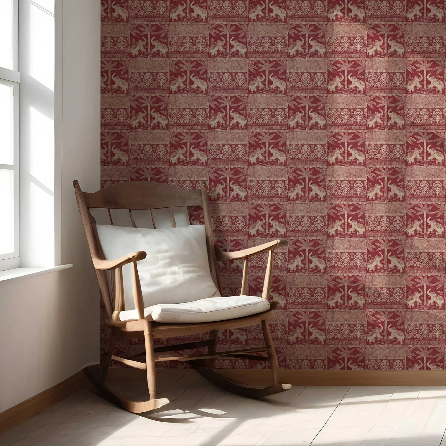 Elephant Grove Wallpaper - Cranberry Bark