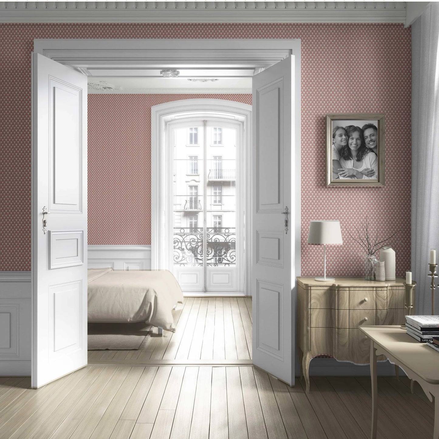 Jaipur Jaal Wallpaper - Blush Pathway