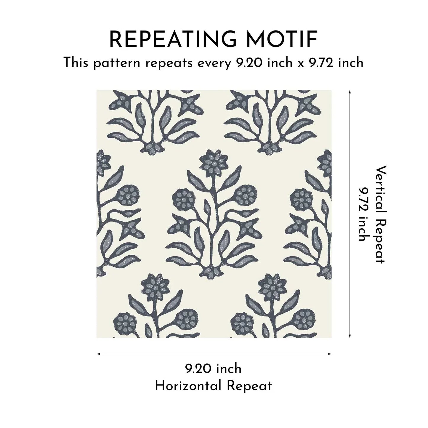 Baghkaar Wallpaper - Slate Blossom