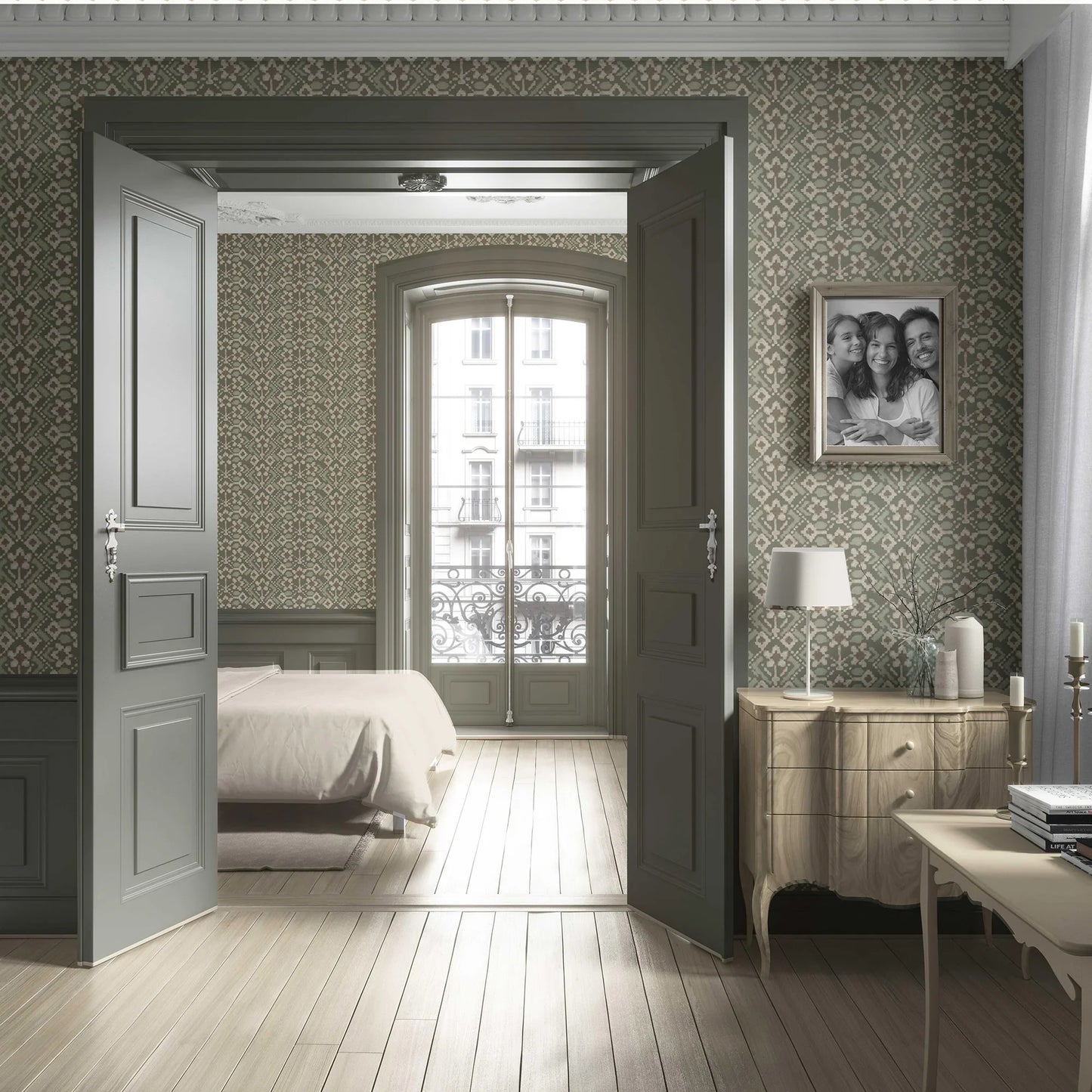 Ikat Bloom Wallpaper - Earthen Veil