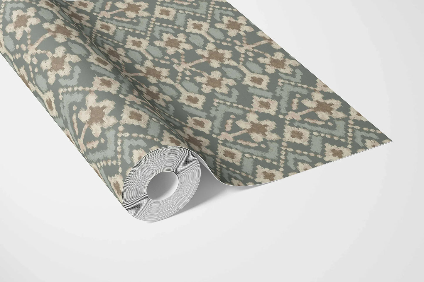 Ikat Bloom Wallpaper - Stone Glen