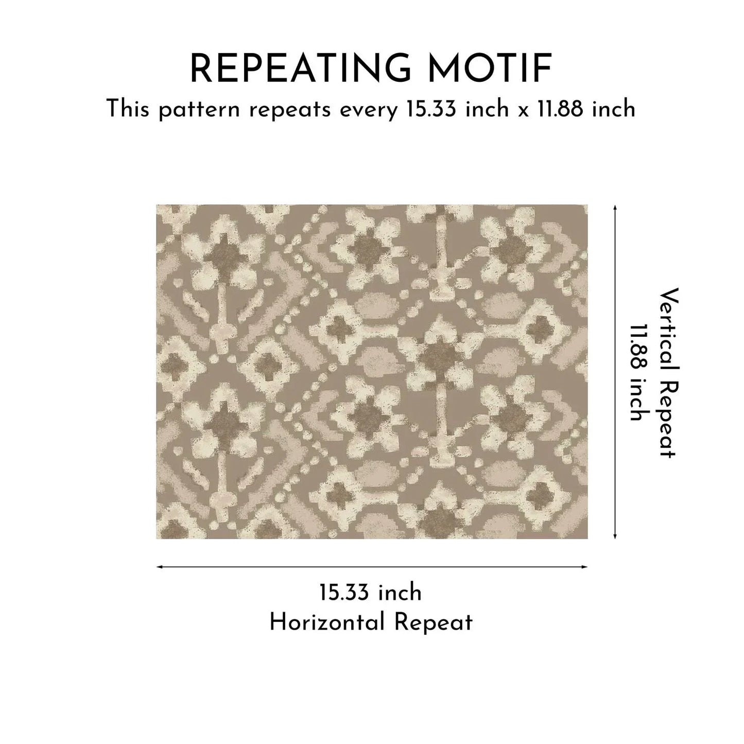 Ikat Bloom Wallpaper - Clay Dusk