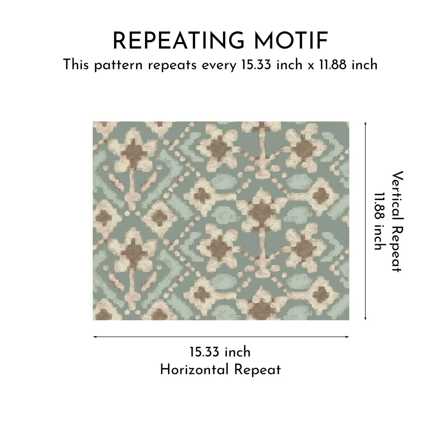 Ikat Bloom Wallpaper - Tide Veil