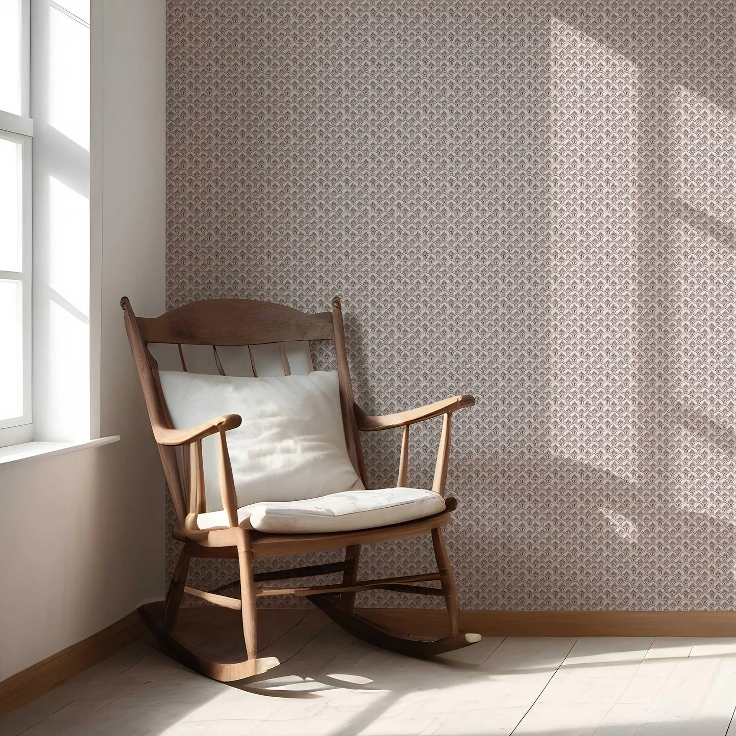 Regal Scallop Wallpaper - Majestic Plum