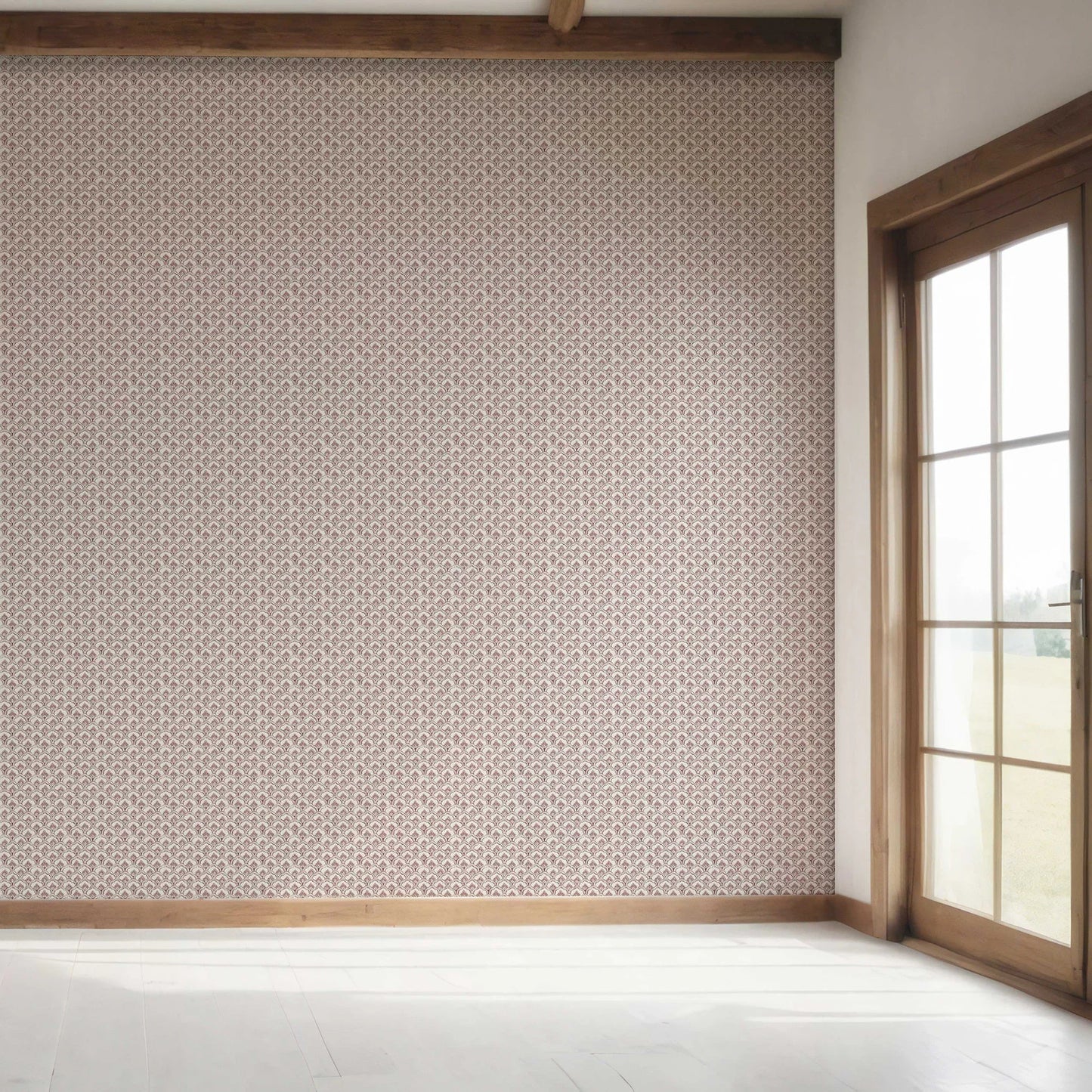 Regal Scallop Wallpaper - Majestic Plum