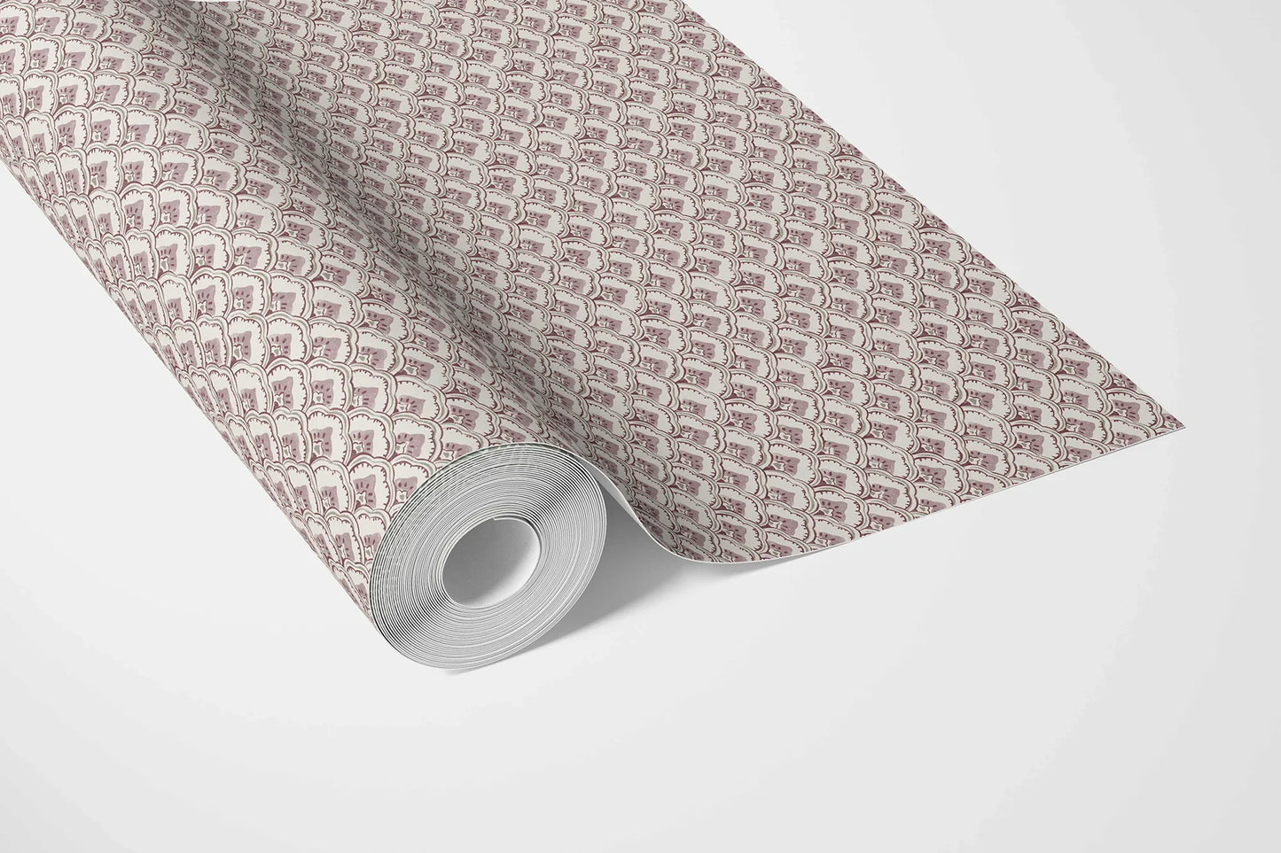 Regal Scallop Wallpaper - Majestic Plum