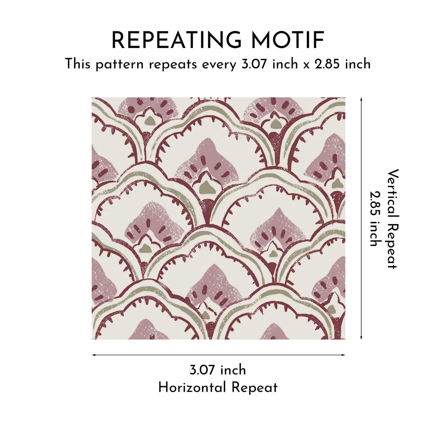 Regal Scallop Wallpaper - Majestic Plum