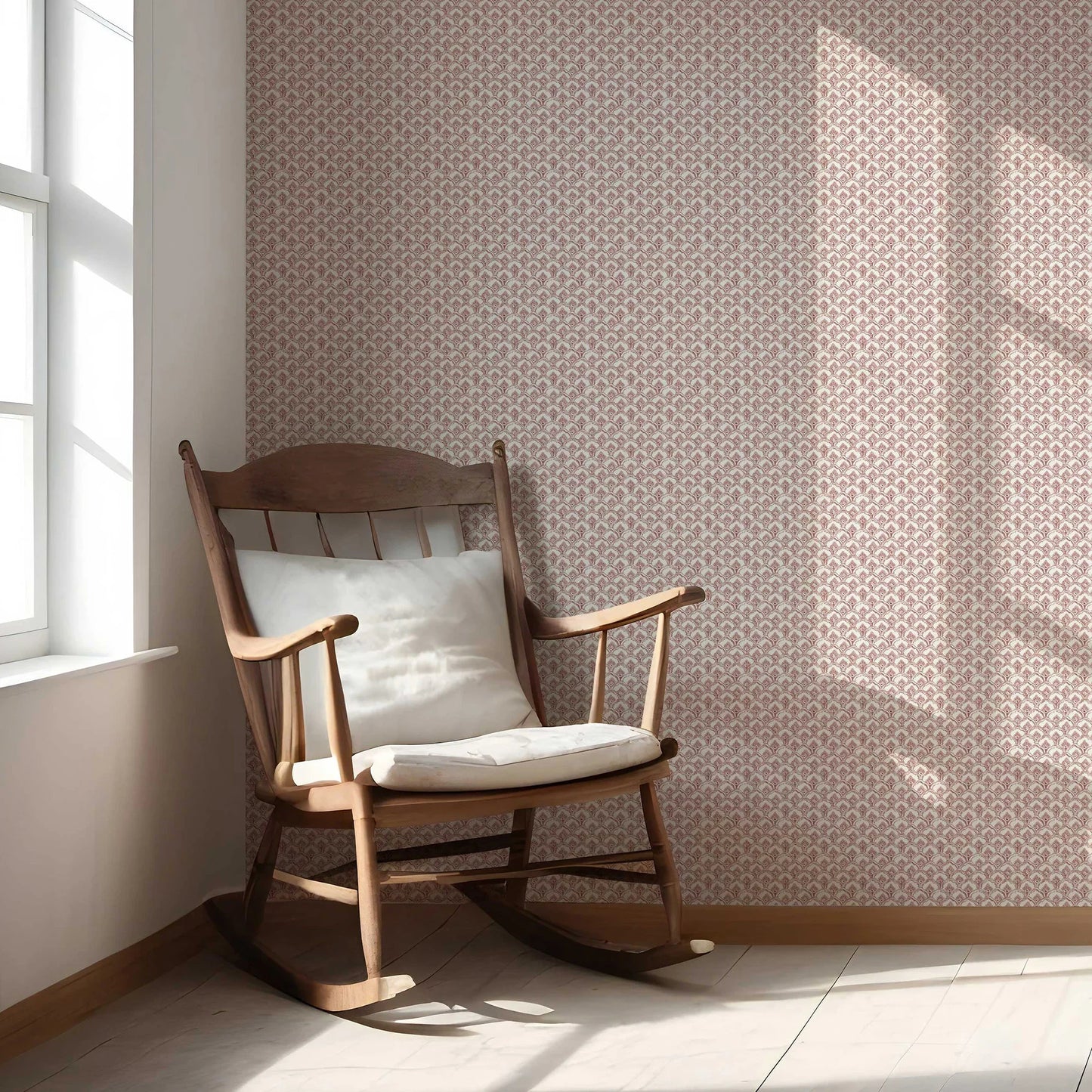 Regal Scallop Wallpaper - Terracotta Bloom