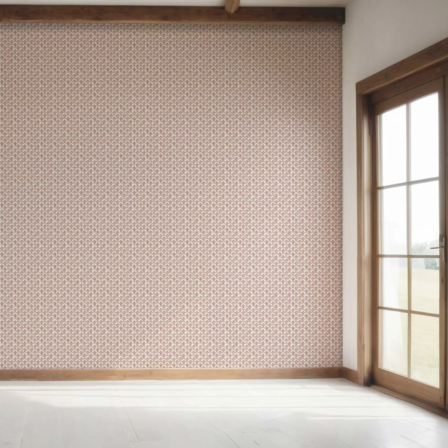 Regal Scallop Wallpaper - Terracotta Bloom