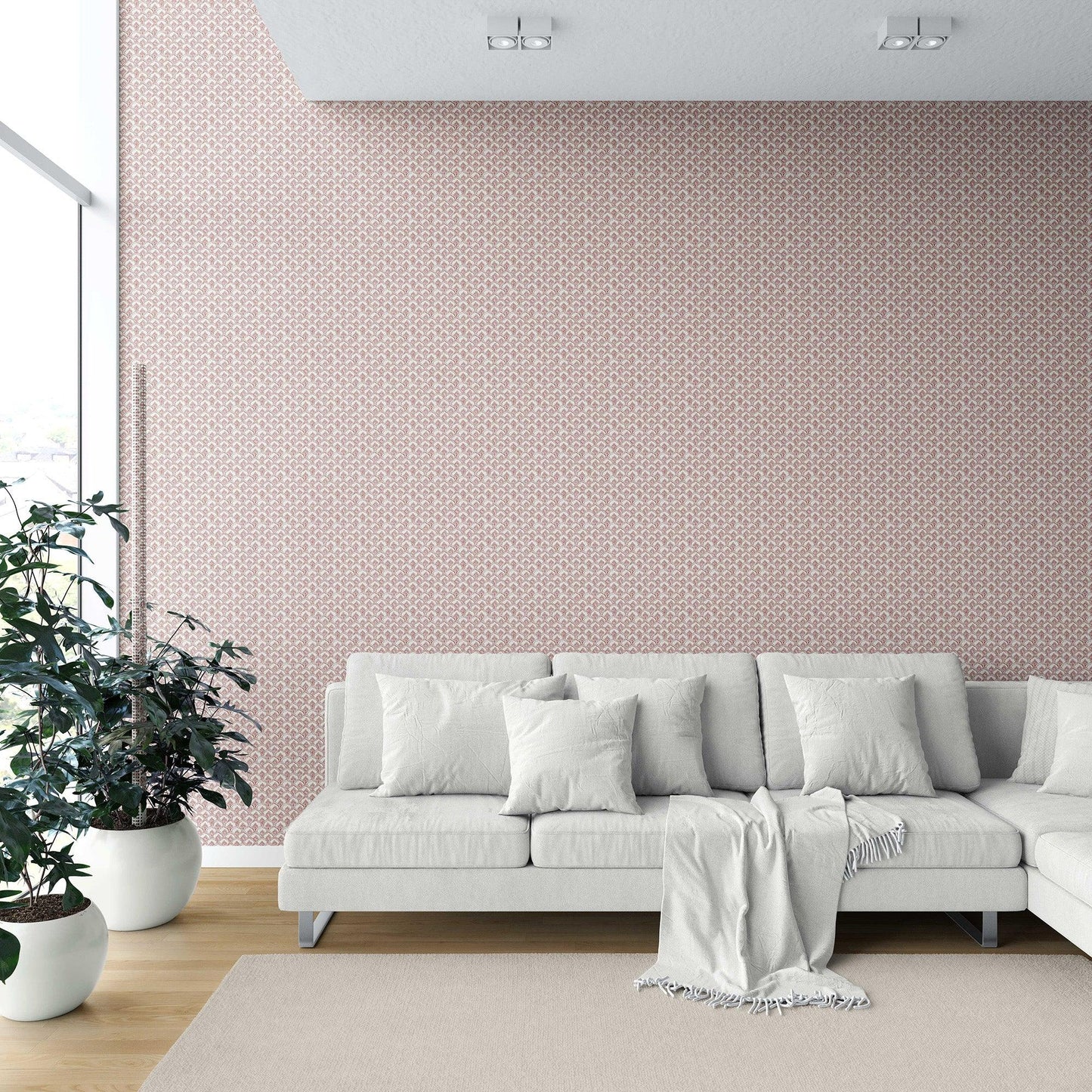 Regal Scallop Wallpaper - Terracotta Bloom