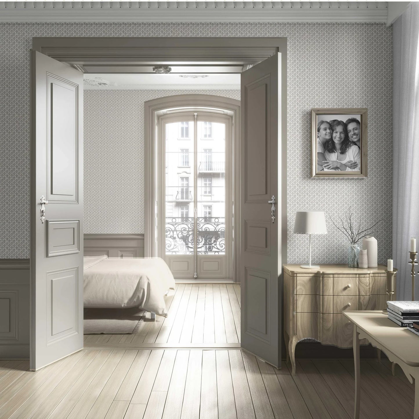 Regal Scallop Wallpaper - Sand Drift