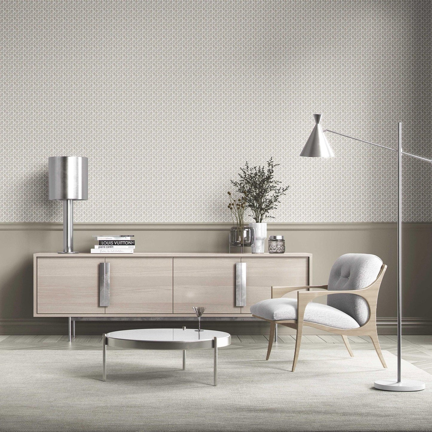 Regal Scallop Wallpaper - Sand Drift
