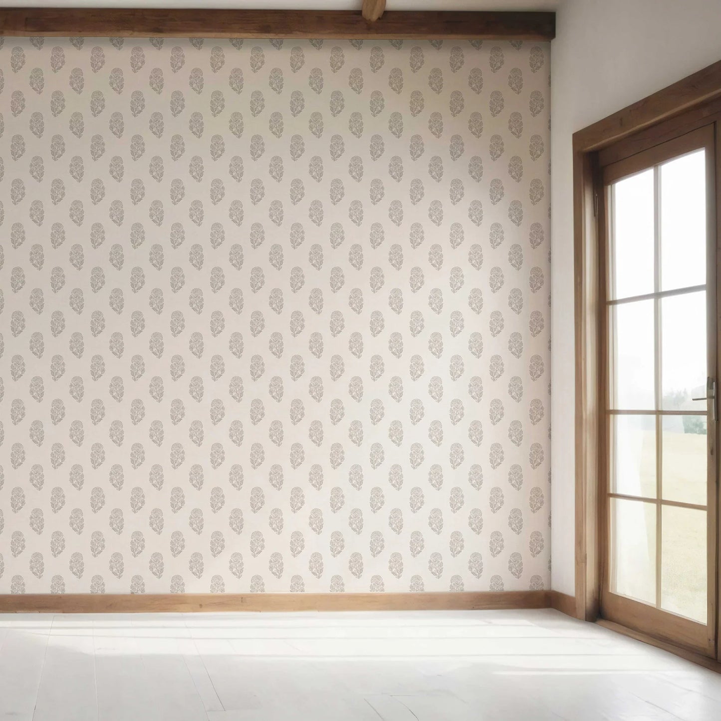 Paisley Grove Wallpaper - Stone Bloom