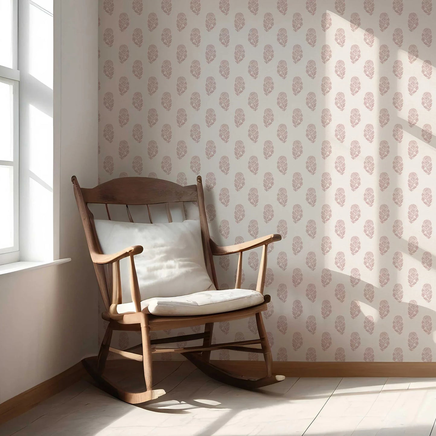 Paisley Grove Wallpaper - Rose Bloom
