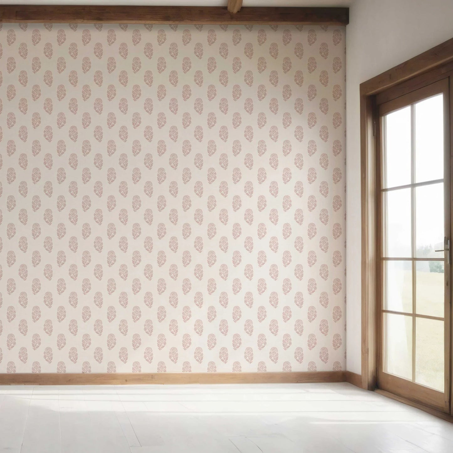 Paisley Grove Wallpaper - Rose Bloom