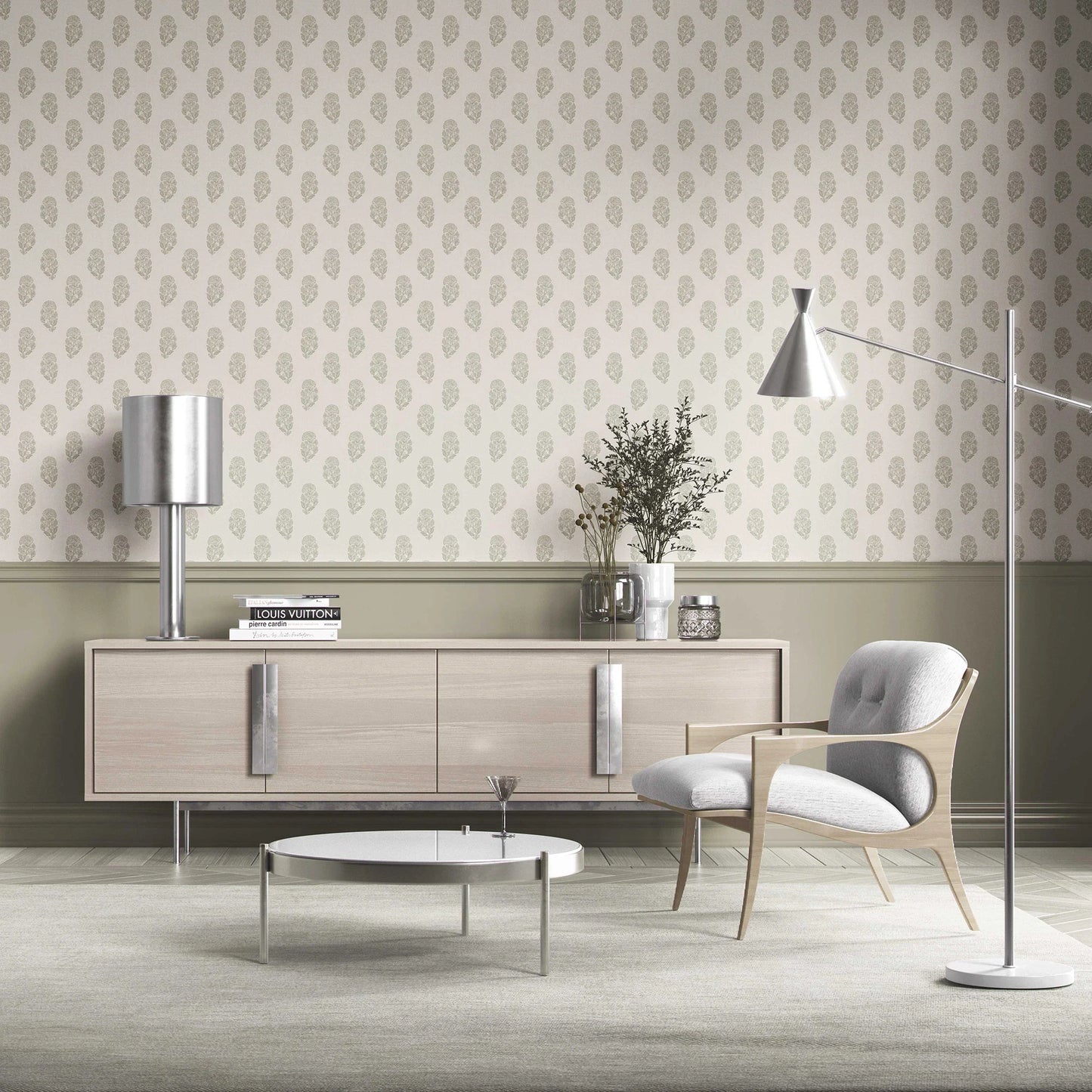 Paisley Grove Wallpaper - Olive Bloom