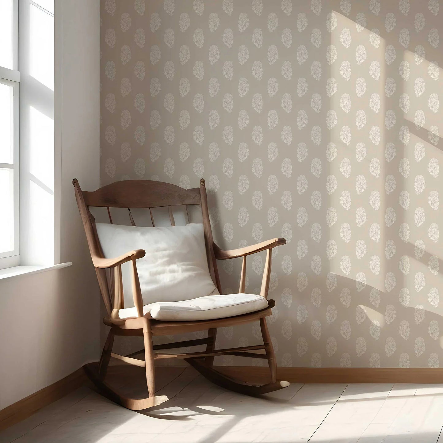 Paisley Grove Wallpaper - Sandstone Bloom