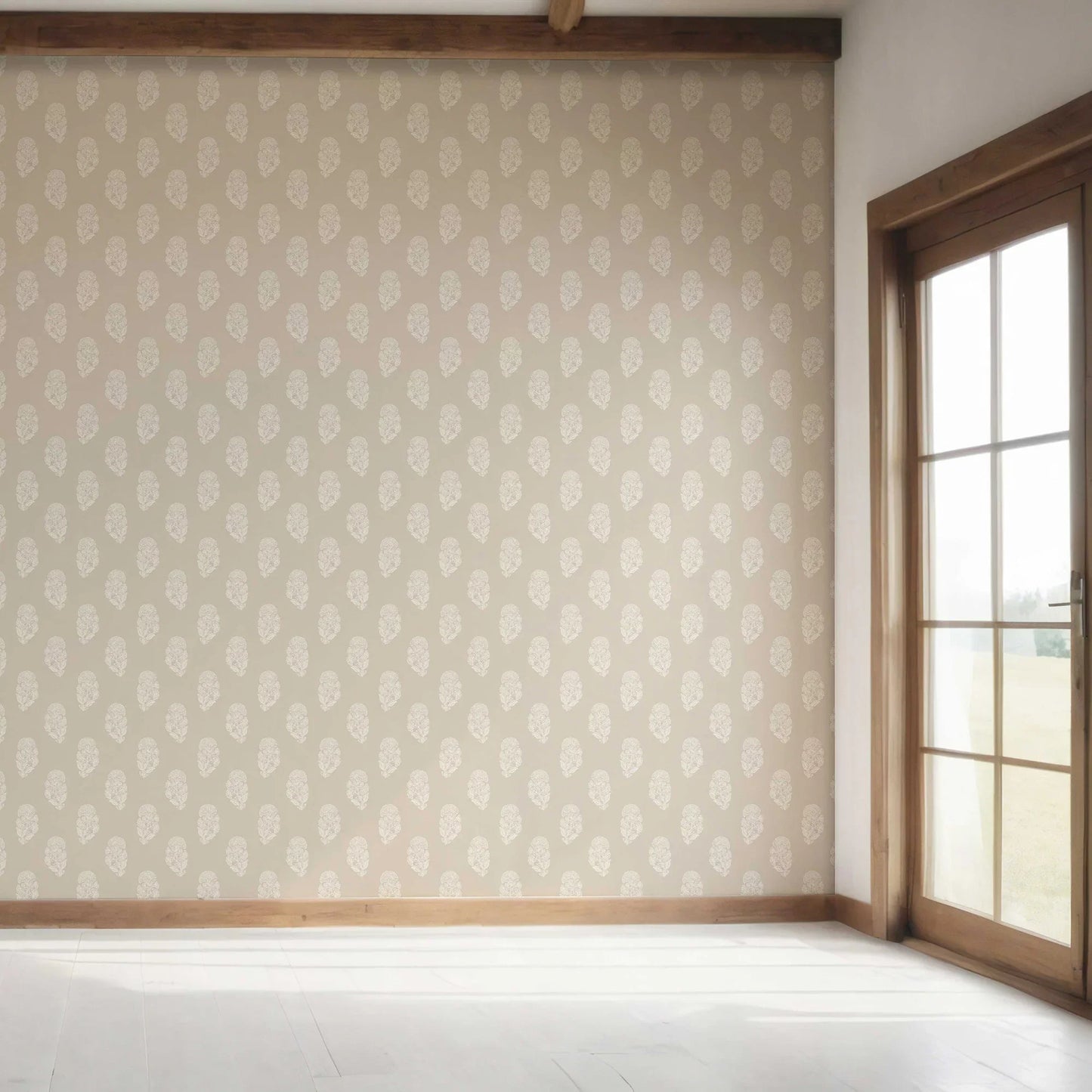Paisley Grove Wallpaper - Sandstone Bloom