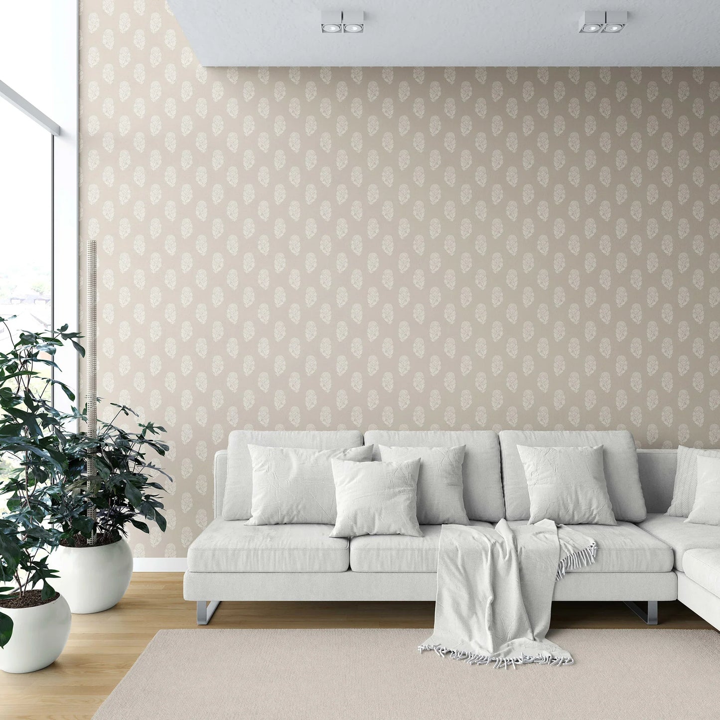 Paisley Grove Wallpaper - Sandstone Bloom