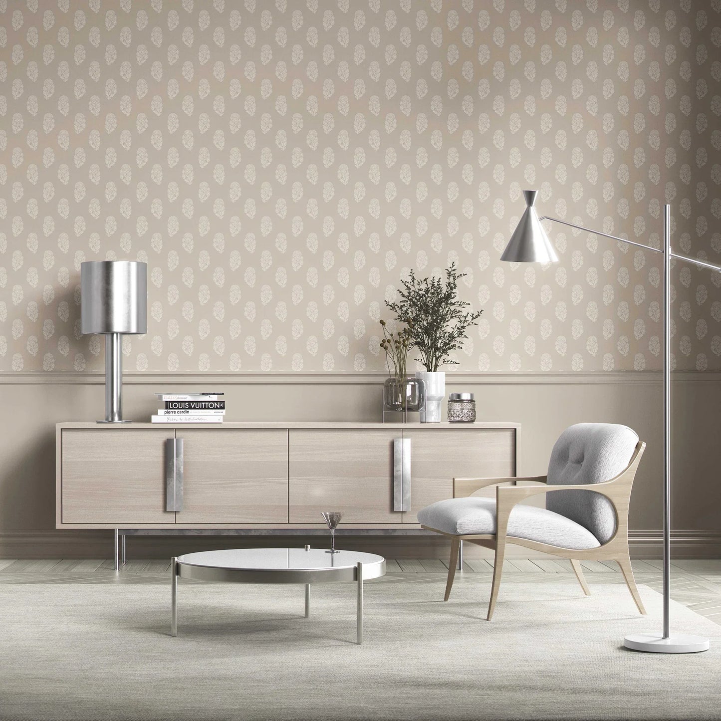 Paisley Grove Wallpaper - Sandstone Bloom
