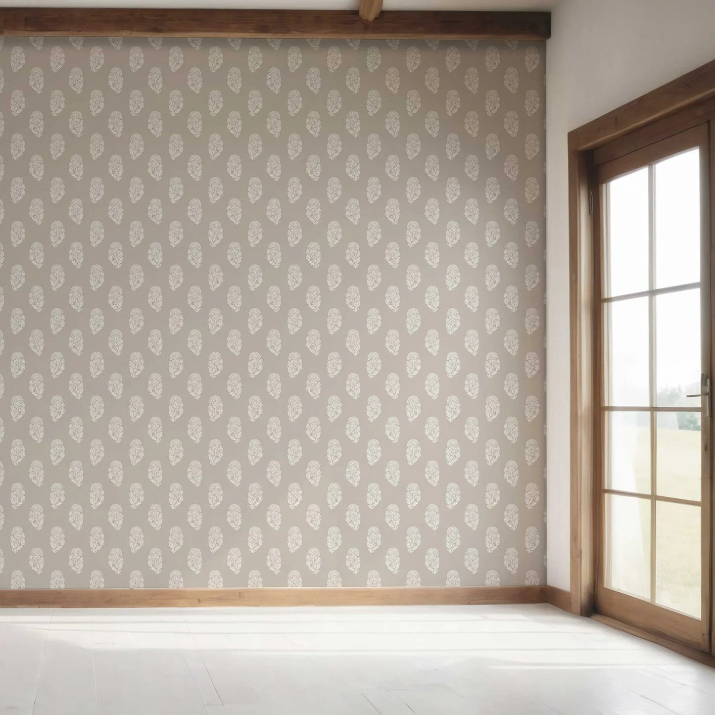 Paisley Grove Wallpaper - Taupe Bloom