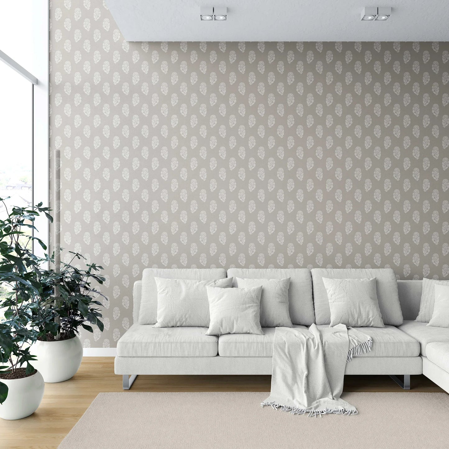 Paisley Grove Wallpaper - Taupe Bloom