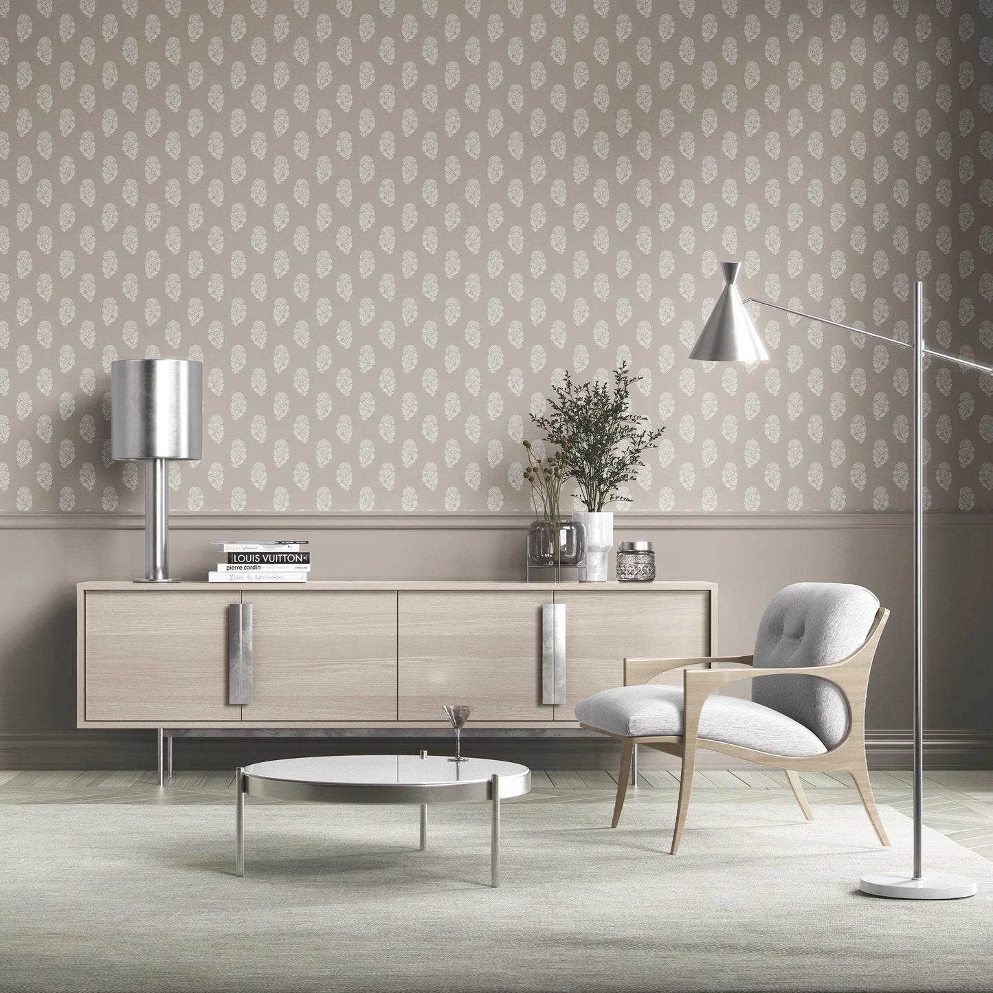 Paisley Grove Wallpaper - Taupe Bloom