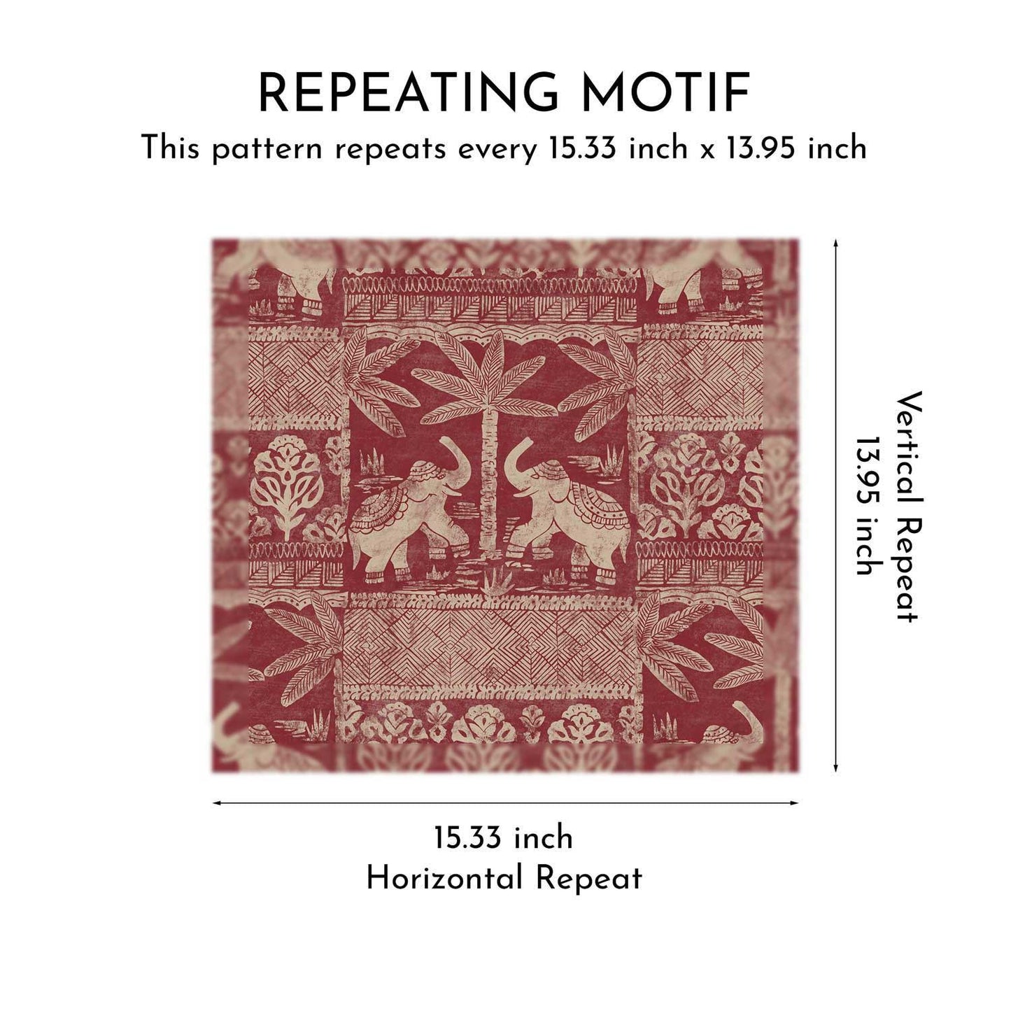 Elephant Grove Wallpaper - Cranberry Bark