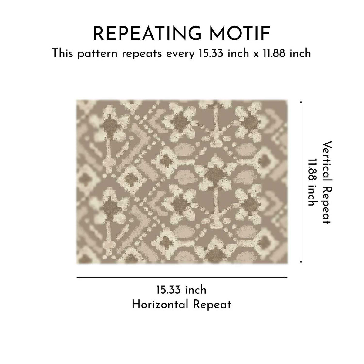 Ikat Bloom Wallpaper - Clay Dusk
