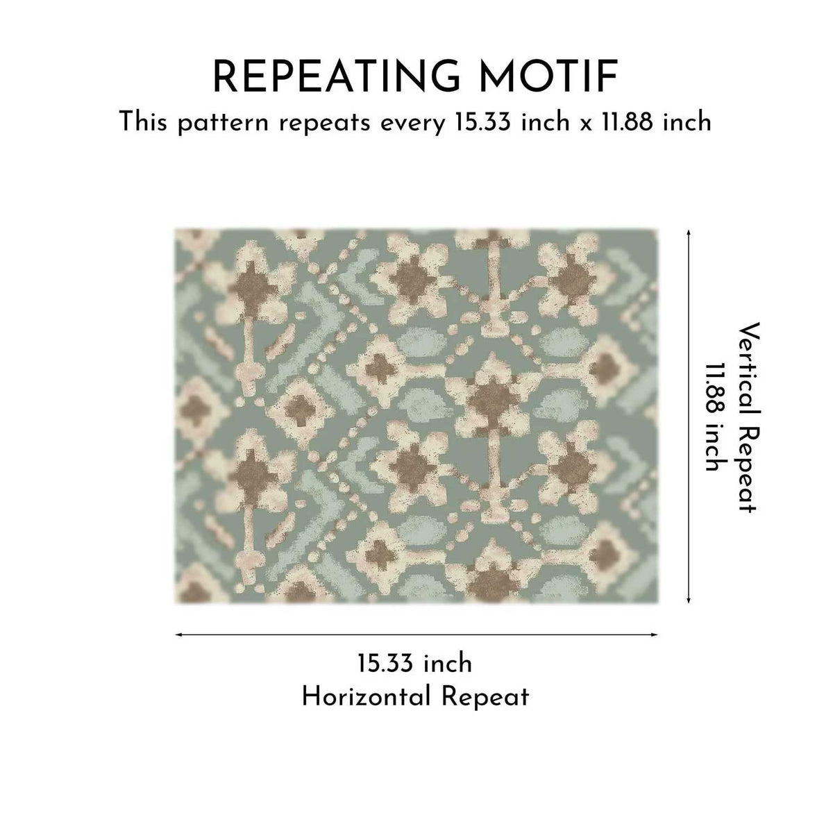 Ikat Bloom Wallpaper - Tide Veil