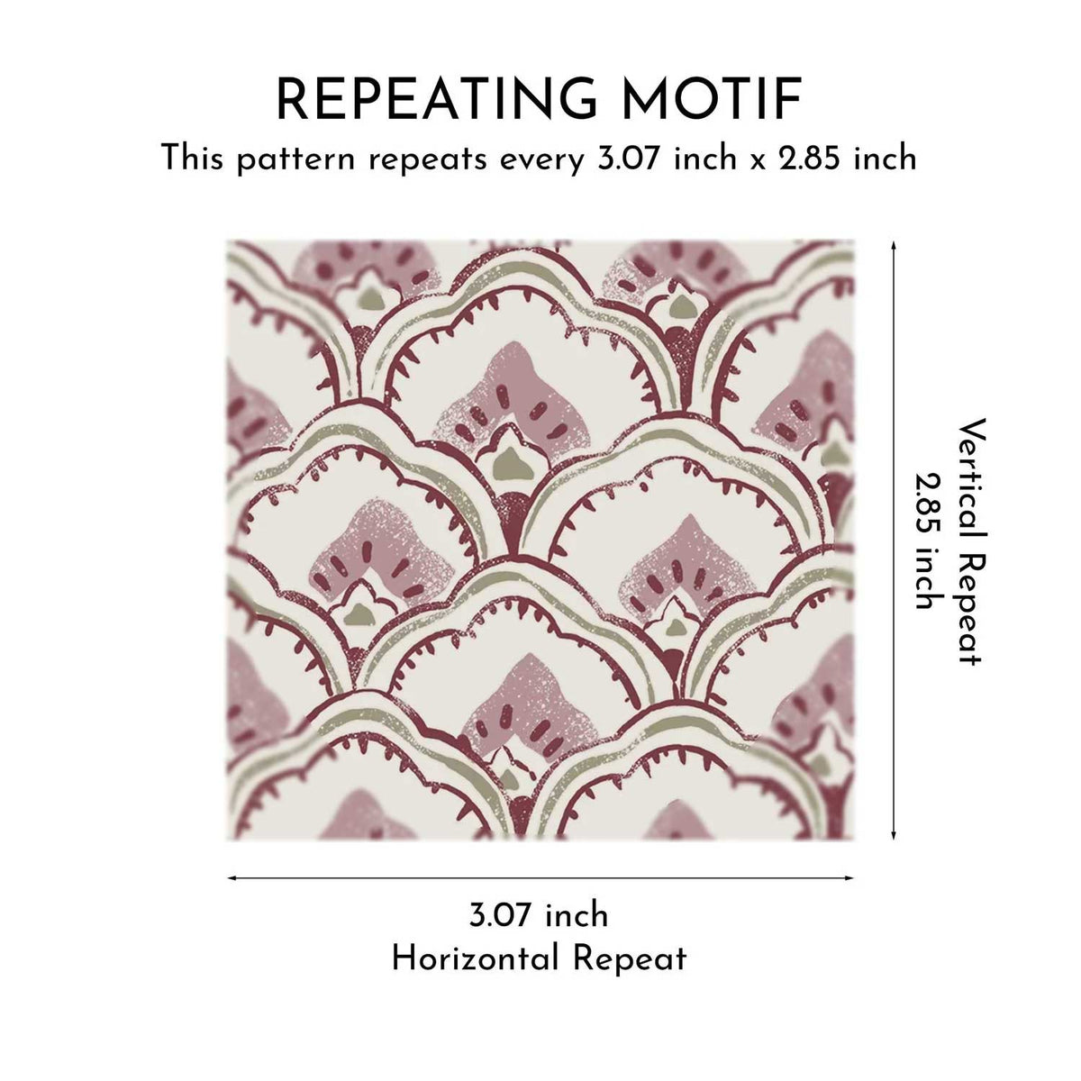 Regal Scallop Wallpaper - Majestic Plum