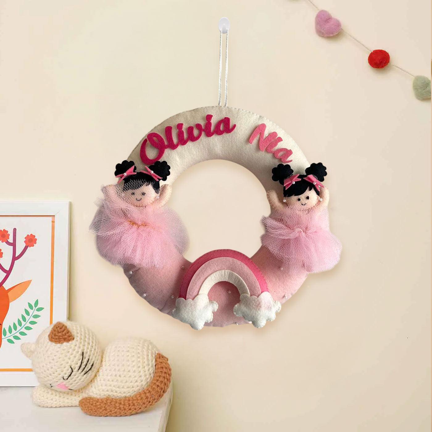 Rainbow Duo Name Hanging