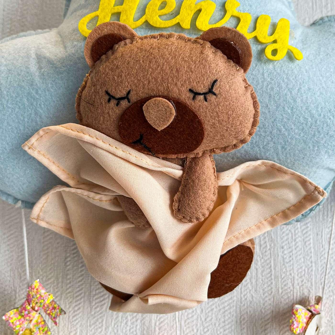 Bear Hugs Blanket Name Hanging