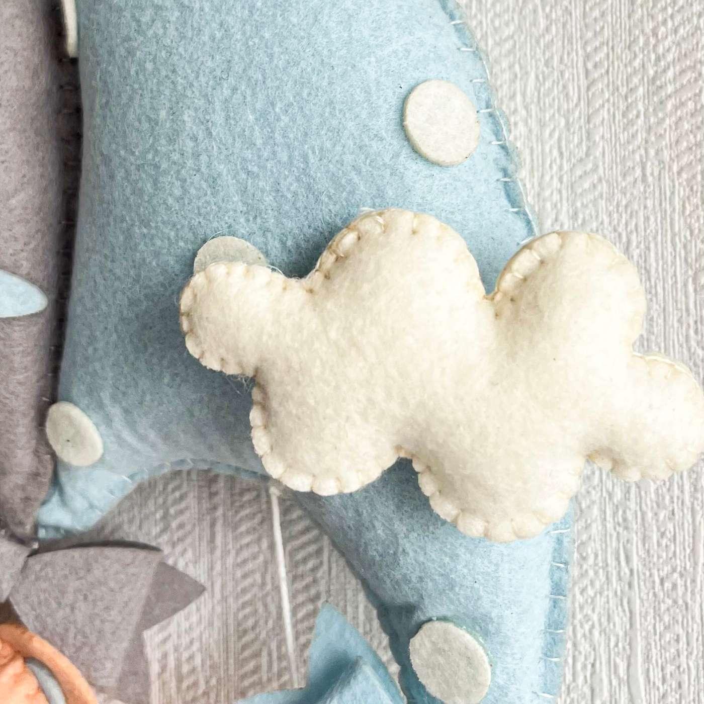Blue Teddy on a Swing Name Hanging